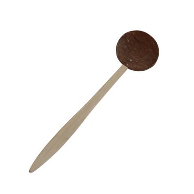 Large Coconut Shell Flat Ladle