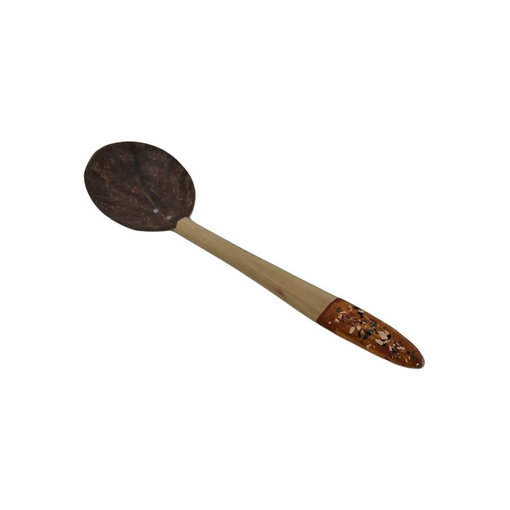 Small Batik Coconut Shell Flat Ladle