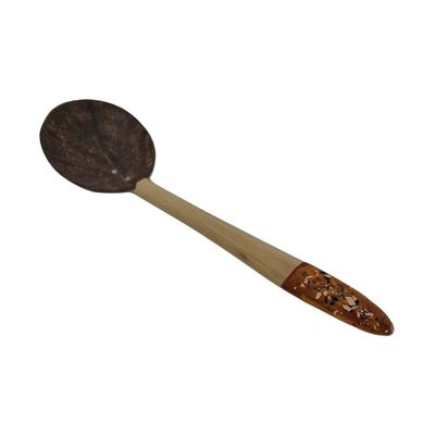 Small Batik Coconut Shell Flat Ladle
