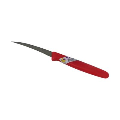Kiwi curved paring knife, red handle