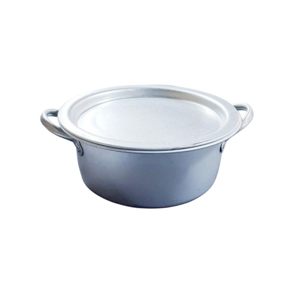 Aluminium cooking pot with lid