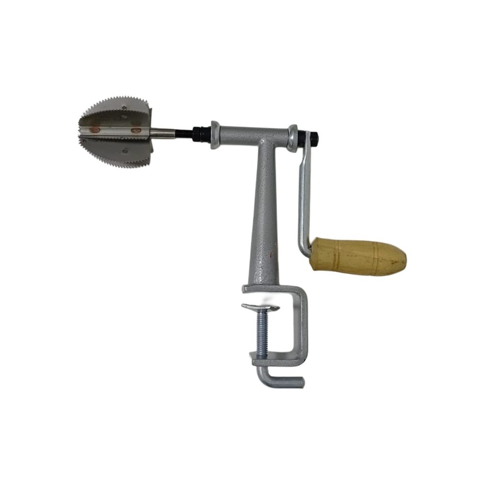 Hand-Crank Clamp-On Coconut Scraper