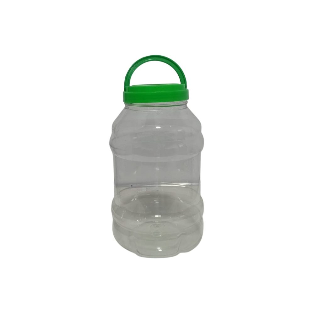 6 litre plastic storage jar with handle