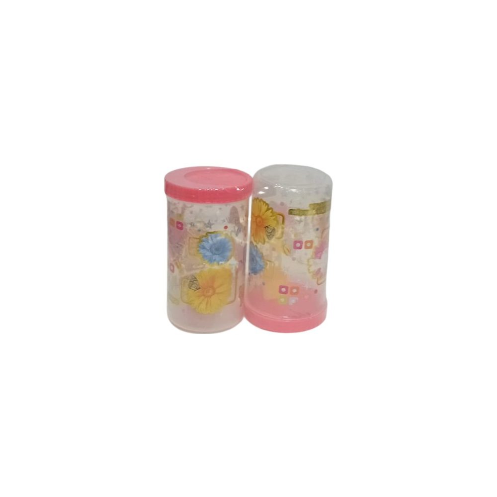 Printed Plastic Storage Jars, 750ml (2-Pack)