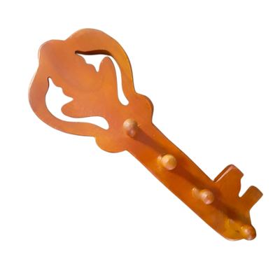 Wooden Key-Shaped Wall Key Holder