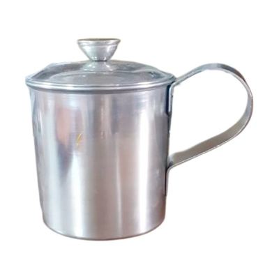 Stainless steel lidded mug