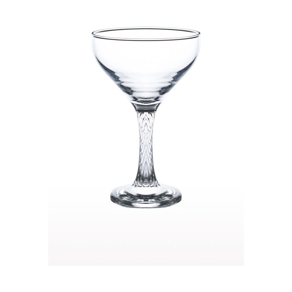 Twist Stem Champagne Saucer Glass