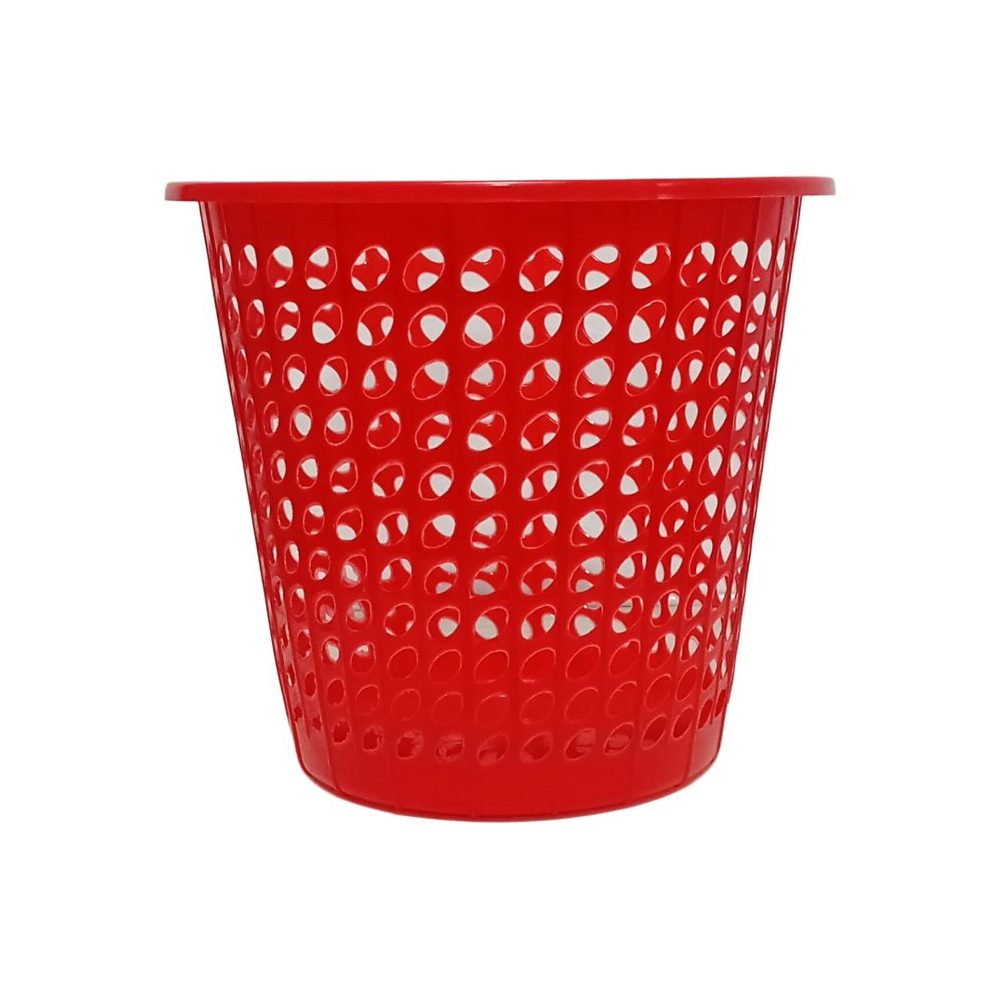 Plastic mesh wastepaper basket