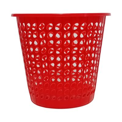 Plastic mesh wastepaper basket
