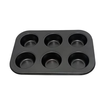 Non-stick 6-cup cupcake tray