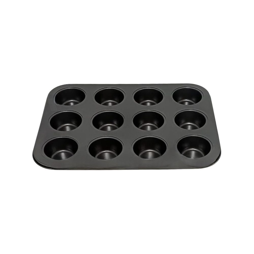 Non-stick 12-cup cupcake tray