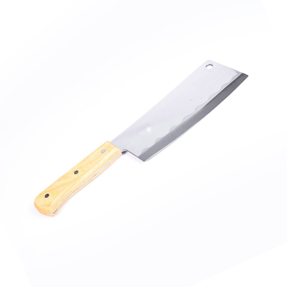 Wooden-handled butcher knife