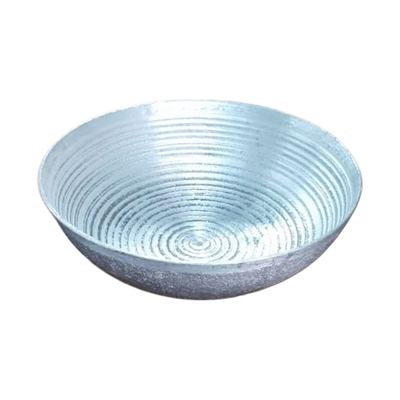 Small aluminium ribbed bowl