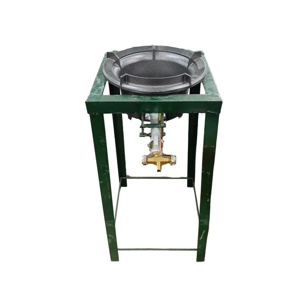 High pressure gas burner with stand