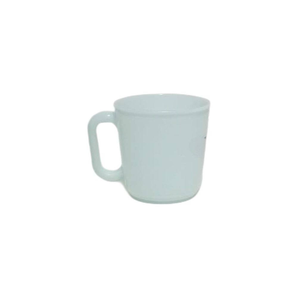 White Plastic Mug With Handle