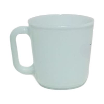 White Plastic Mug With Handle