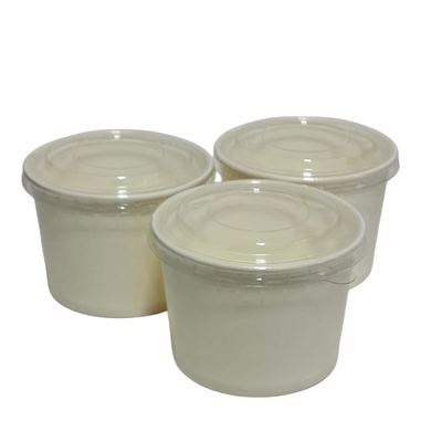 300ml paper soup containers with lids, 5pcs