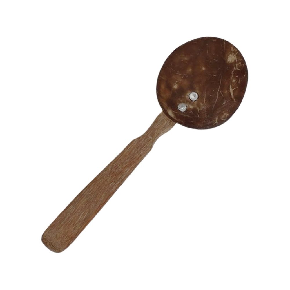 Coconut shell curry spoon