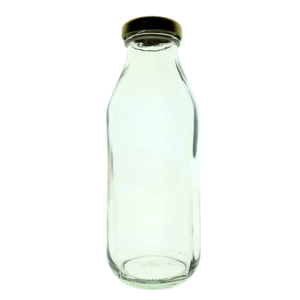 Glass Juice Bottle With Metal Lid