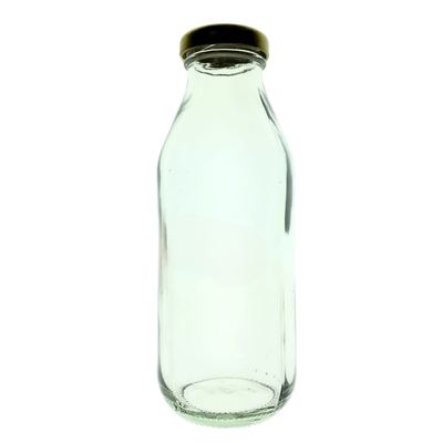 Glass Juice Bottle With Metal Lid