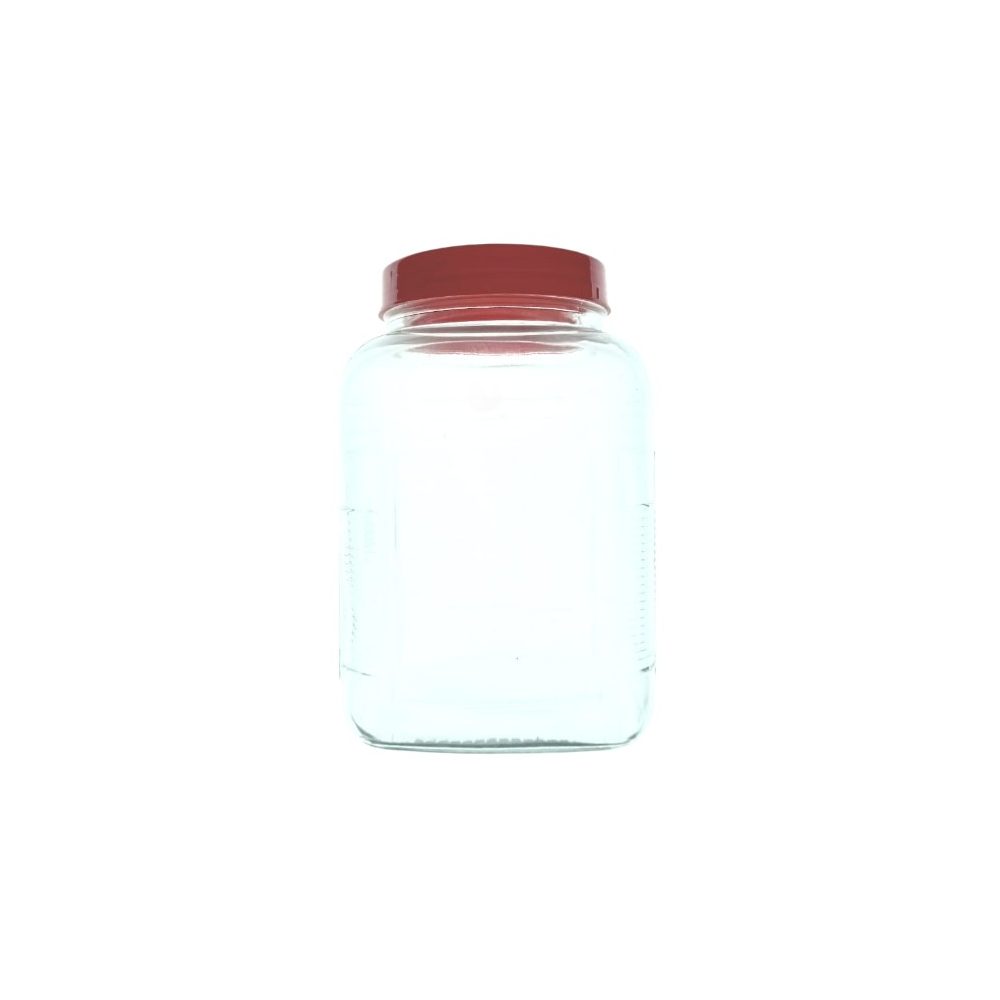 Square Glass Storage Jar with Screw Lid