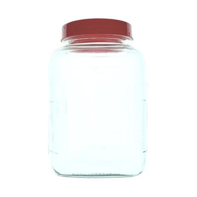 Square Glass Storage Jar with Screw Lid