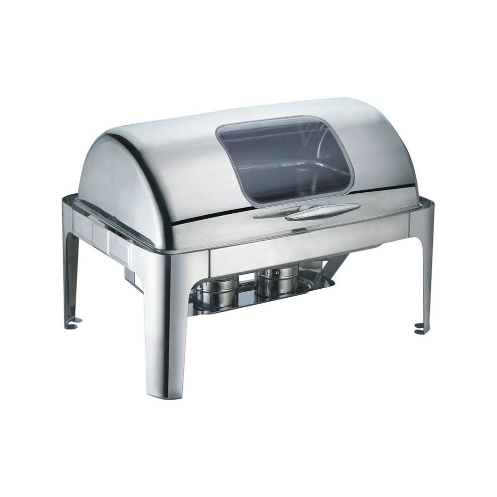 Roll-top glass window chafing dish, 9L