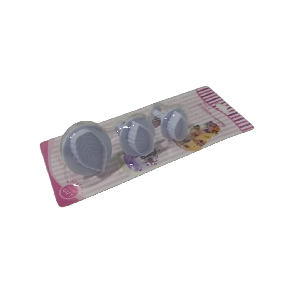 Rose Leaf Plunger Cutter Set, 3 Pieces