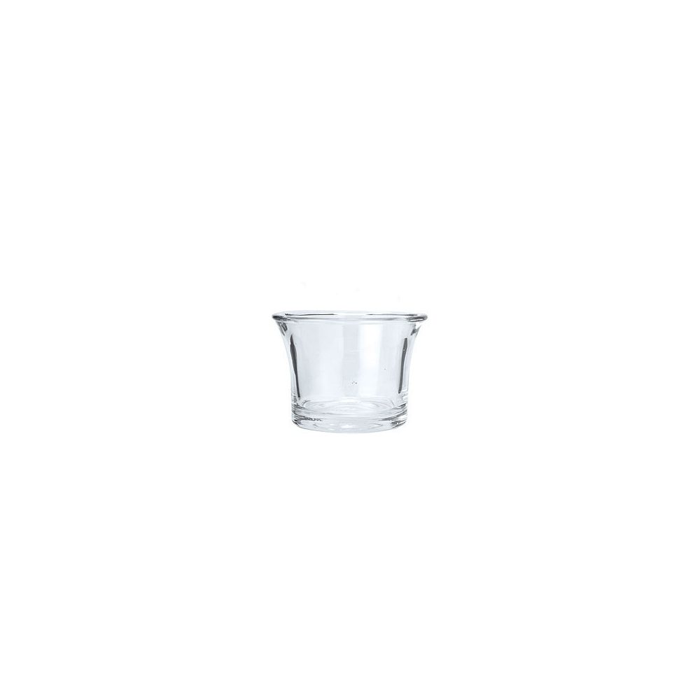 Clear glass tealight candle holder