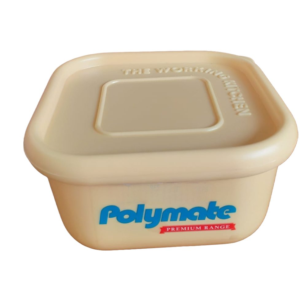 Polymate square freezer container with lid
