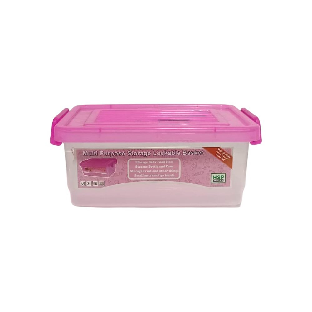 Small lockable plastic storage box