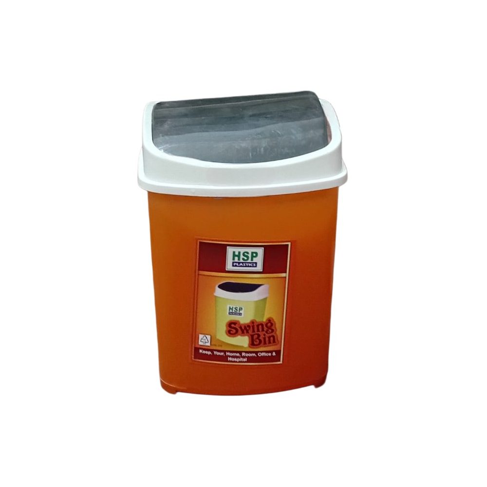 Square Plastic Swing-Lid Waste Bin