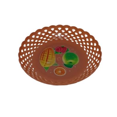 Round plastic fruit basket