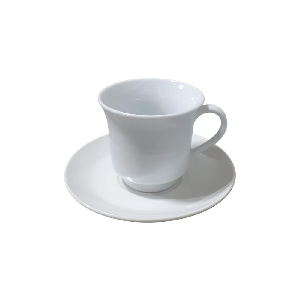 White Porcelain Tea Cup & Saucer Set
