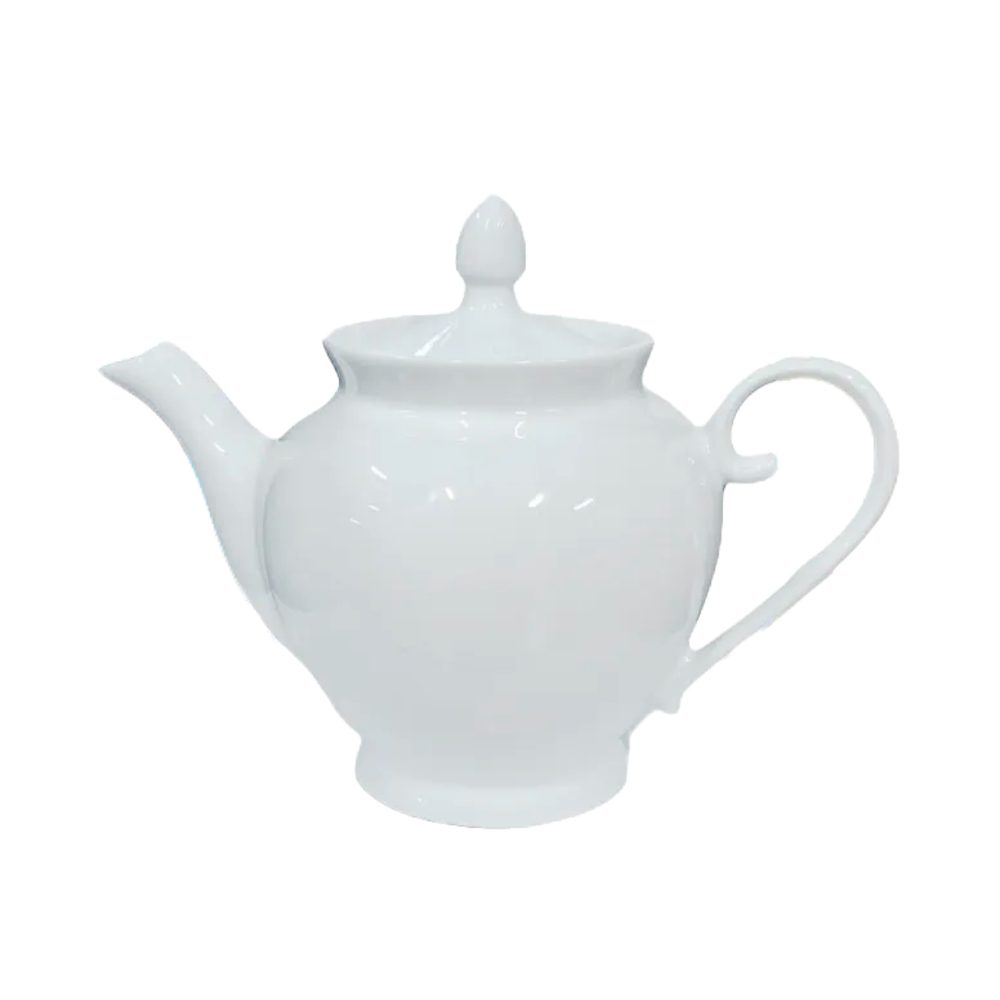 White Porcelain Tea Pot with Lid