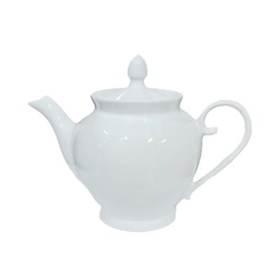 White Porcelain Tea Pot with Lid