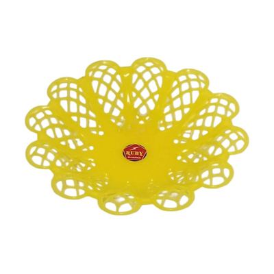 Ruby Plastic Flower Fruit Basket
