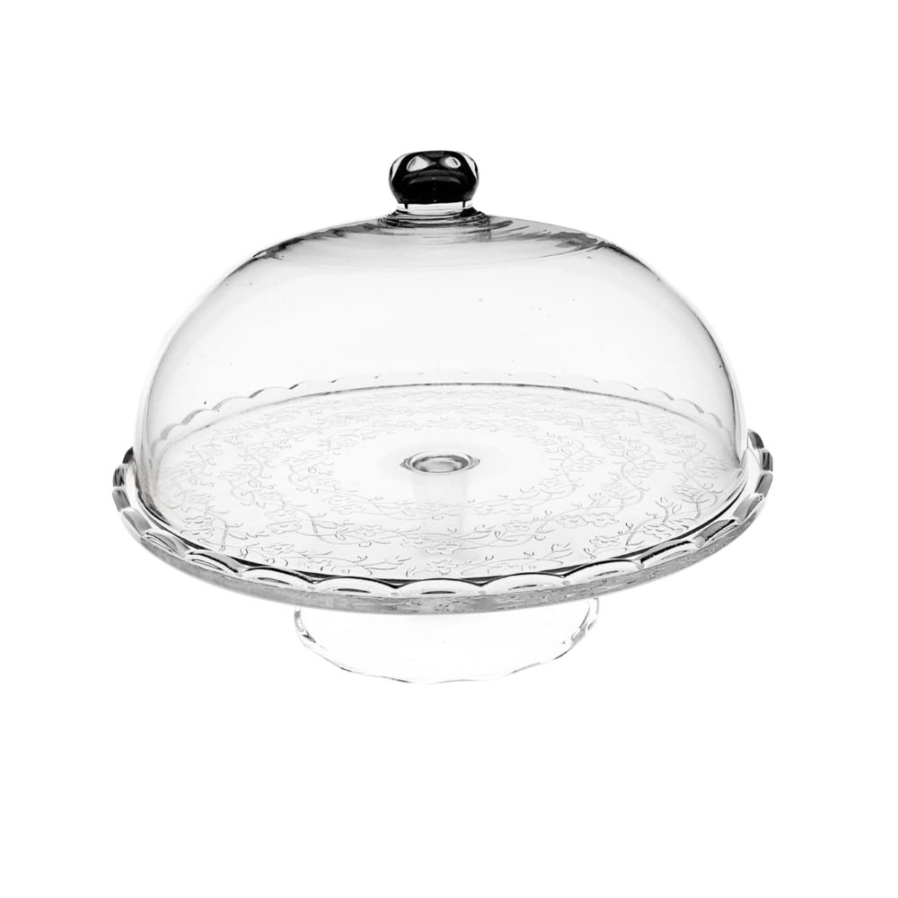 Glass Cake Stand with Dome