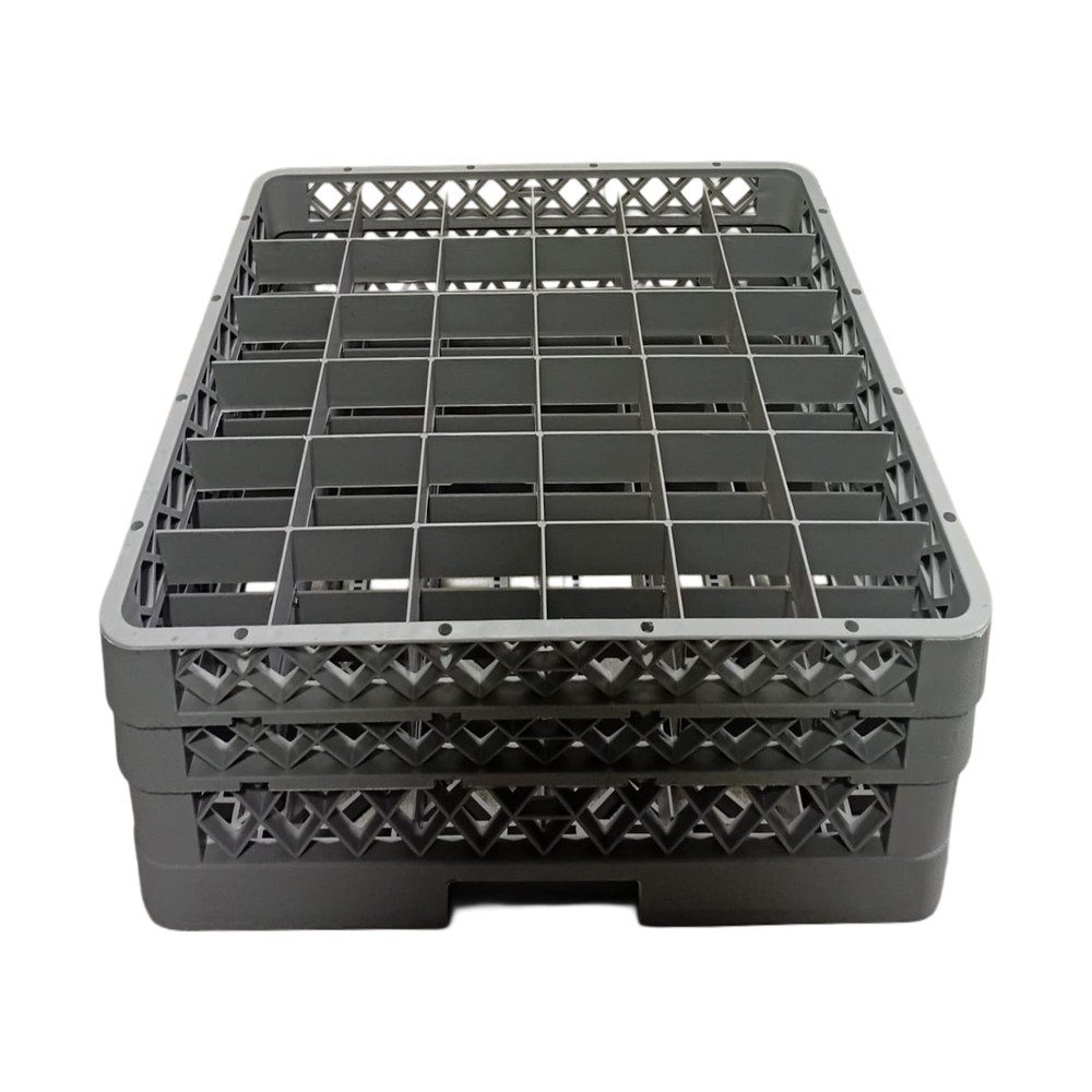 36-Compartment Glass Rack with Extenders