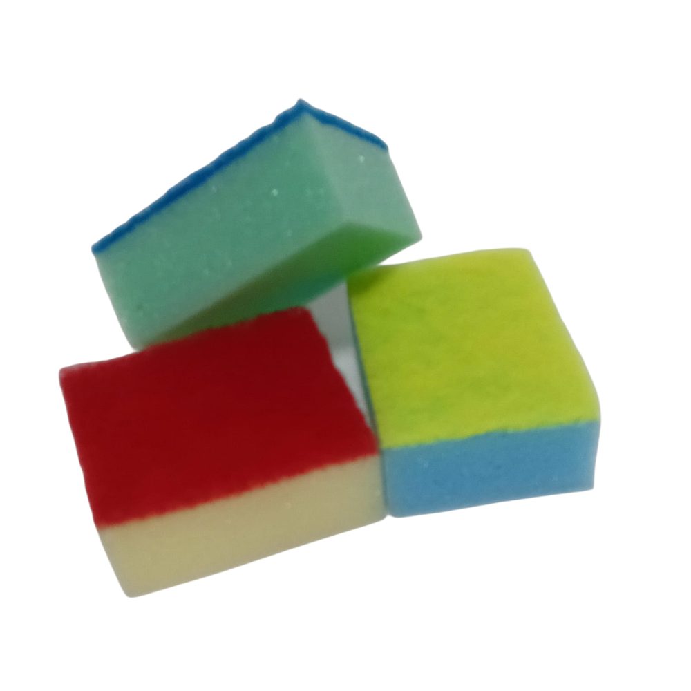 Small double-sided washing-up sponge