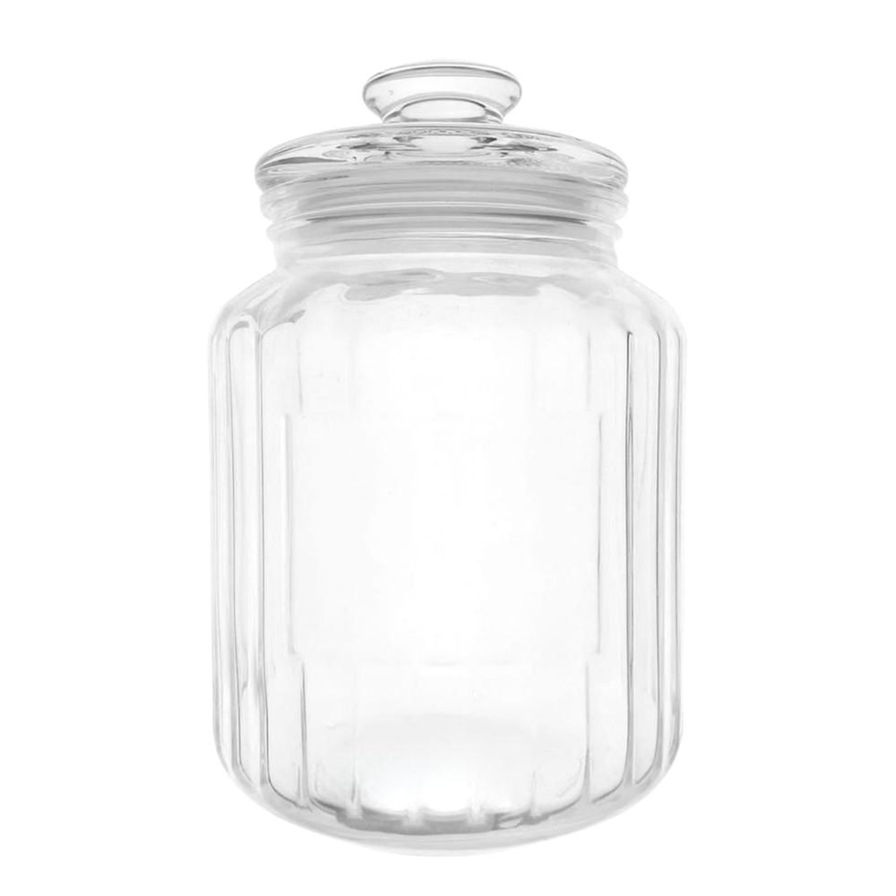Ribbed Glass Storage Jar 2000ml