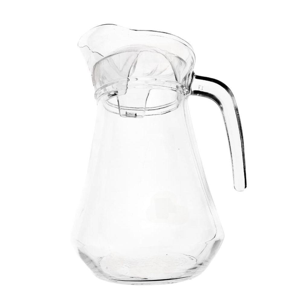 Glass water jug with lid, 1.6L