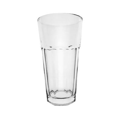 Panelled Tall Glass Tumbler 370ml