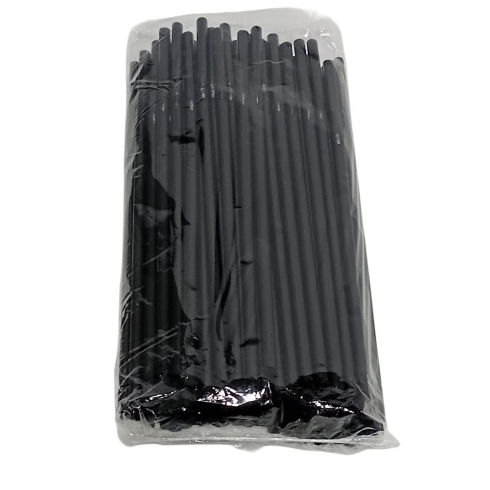 Black Flexible Drinking Straws (100pcs)