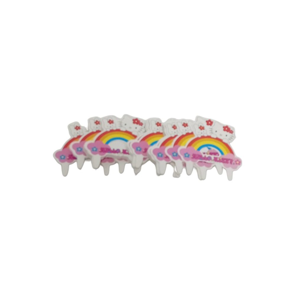 Kitty Rainbow Birthday Cake Candles, 12pcs