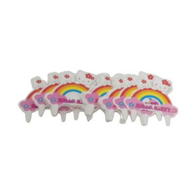Kitty Rainbow Birthday Cake Candles, 12pcs