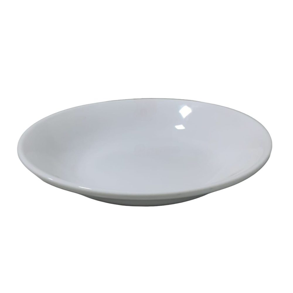 White porcelain soup plate