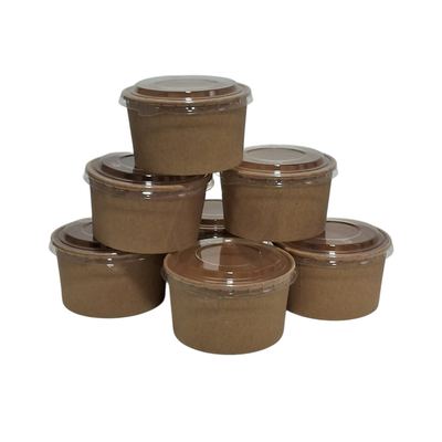 200ml Kraft Paper Food Containers, 50 Pcs