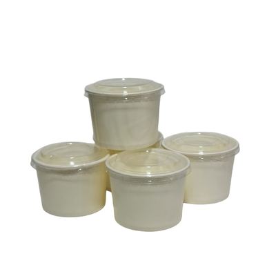 White 300ml Soup Containers With Lids, 50pcs