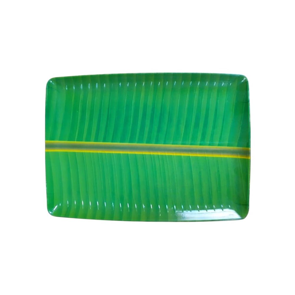 Banana Leaf Melamine Serving Tray